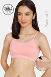 Zivame Girls Double Layered Non Wired Full Coverage Slip-on Beginner Bra (Pack of 2) - Multicolor — thumbnail 1
